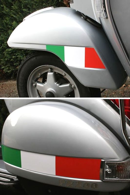 Mobile Preview: Dekor "Italian Flag" Kotflügel & Seitenhaube