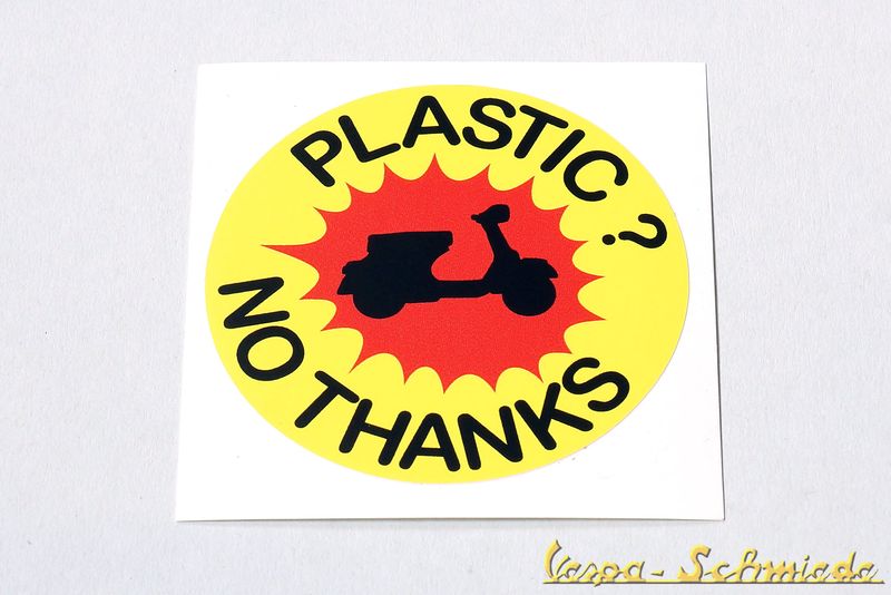 Aufkleber "Plastic? - No Thanks"