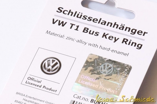 Volkswagen Schlüsselanhänger "Bulli" - Rot / Metall