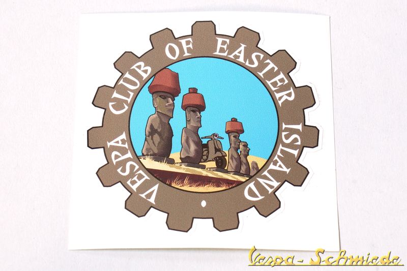 Aufkleber "Vespa Club of Easter Island"