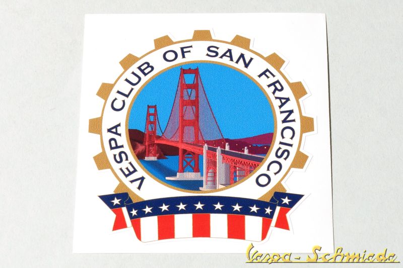 Aufkleber "Vespa Club of San Francisco"