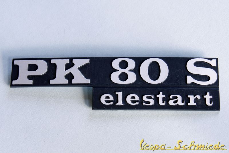 Schriftzug Seitenhaube "PK 80 S elestart"