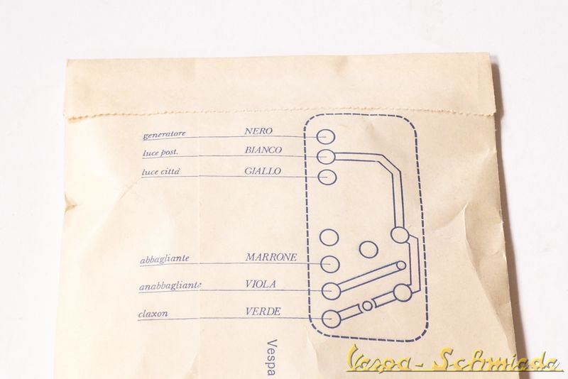 Vespa Schmiede Ersatzteile Nachfertigungen Vespa Lichtschalter 6 Kabel 6v Px Alt Ohne Blinker