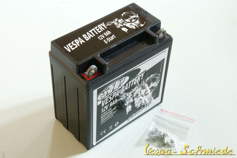 Vespa Batterie halteband-px Lusso t5 Cosa My sfera LX LXV et4 s-support en caoutchouc