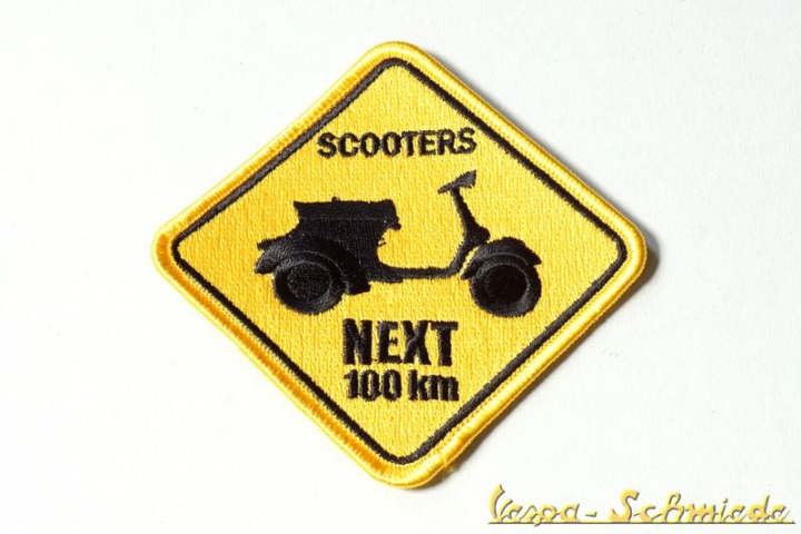 Aufnäher "Scooters next 100km"