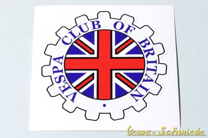 Aufkleber "Vespa Klub Britain"