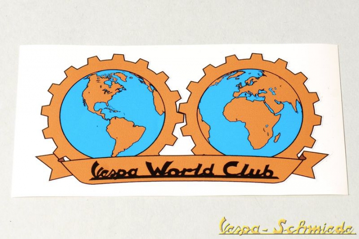 Aufkleber "Vespa World Club" - Bronze