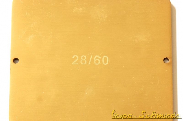 Plakette "Jubiläumsausfahrt 60 Jahre Vespa" - 60 Stück weltweit