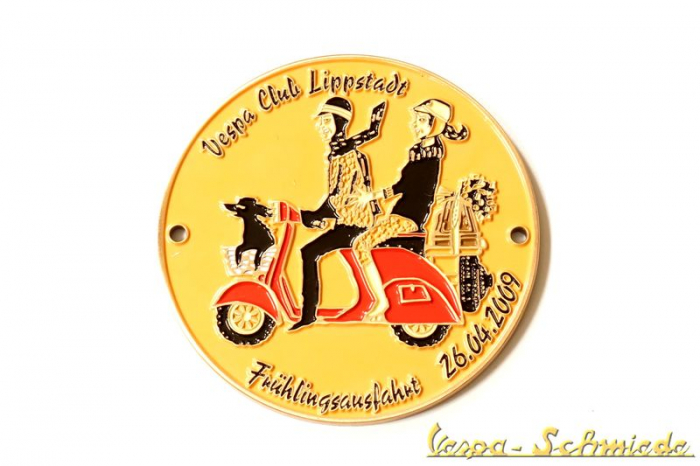 VESPA Metall-Plakette "Frühlingsausfahrt Lippstadt 2015" G 50 Stück weltweit 
