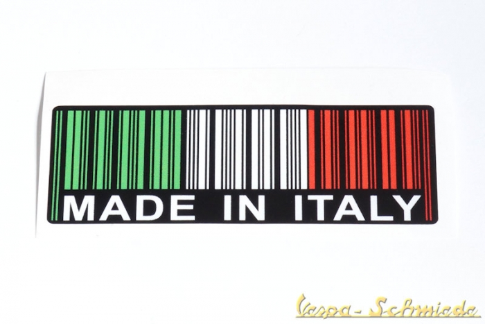 Aufkleber "Made in Italy" - Italienische Flagge