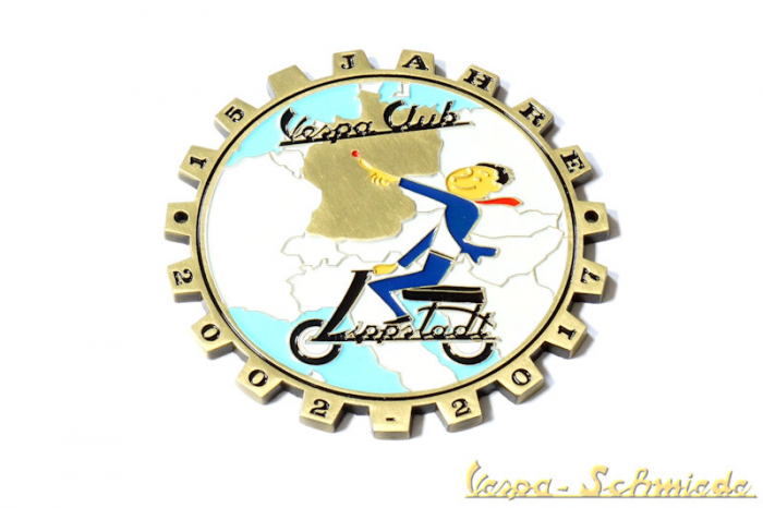 Plakette "15 Jahre Vespa Club Lippstadt" Antik - Nur 50 Stk.!