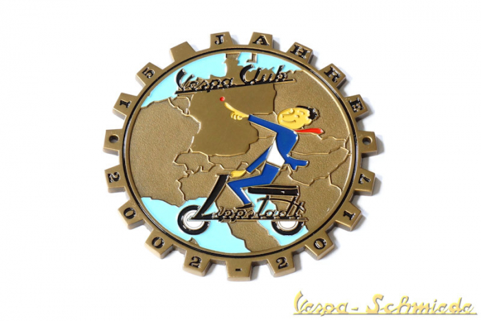 Plakette "15 Jahre Vespa Club Lippstadt" Gold - Nur 50 Stk.!