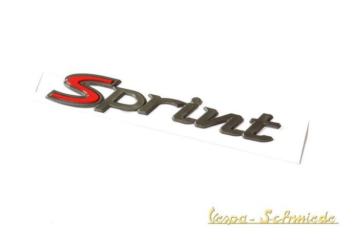 Schriftzug "Sprint" - Schwarz - Zum Kleben / Seitenhaube rechts