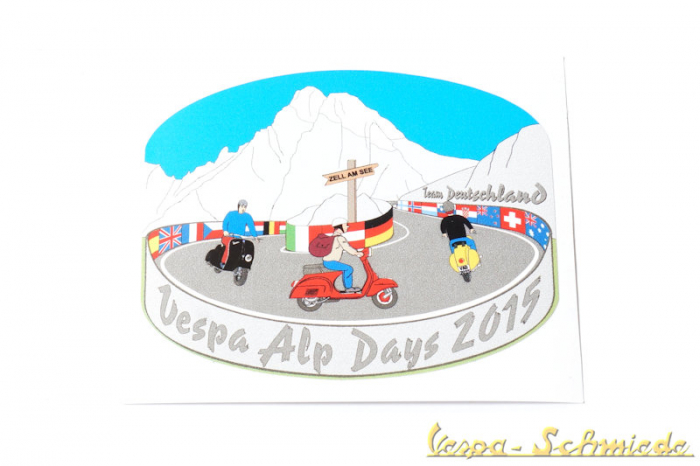 Aufkleber "Vespa Alp Days 2015"