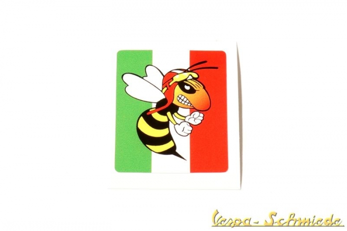 Aufkleber "Wütende Wespe - Italienische Flagge"
