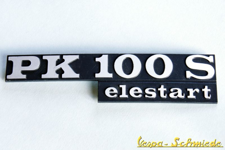 Schriftzug Seitenhaube "PK 100 S elestart"