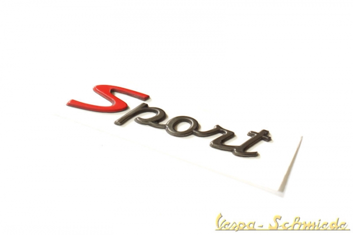 Schriftzug "Sport" - Zum Kleben / Gepäckfach - Vespa S