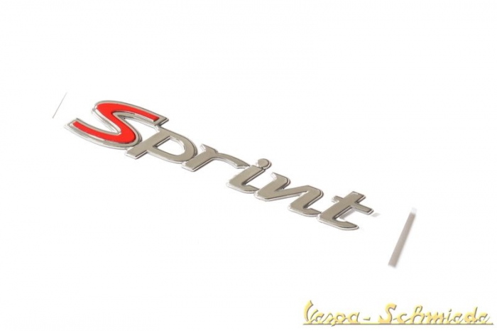Schriftzug "Sprint" - Chrom - Zum Kleben / Seitenhaube rechts
