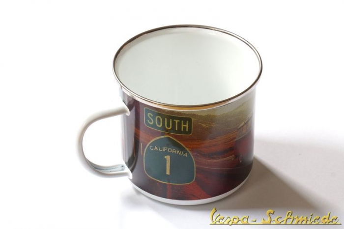 Volkswagen Tasse "Bulli on the Road" - Stahlblech / Emailliert
