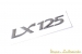 Schriftzug "LX 125" - Zum Kleben / Seitenhaube