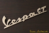 Schriftzug Beinschild "Vespa GT" - Chrom