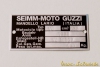 Typenschild "SEIMM-MOTO GUZZI" inkl. Beschriftung